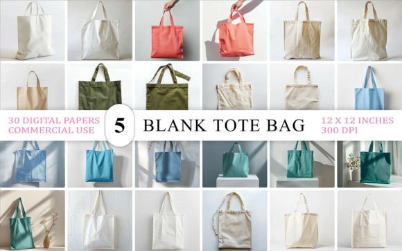 Download Tote Bag Stock Image Set for Branding - Stock image Collection