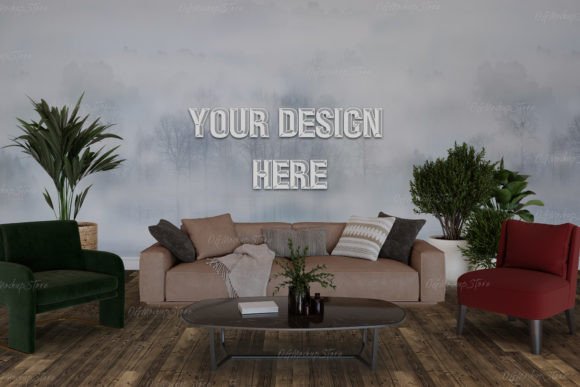 Download Living Room Interior Wall Mockup - Premium Resources