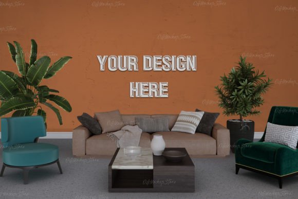 Download Interior Wall Mockup, Digital Print - Premium Resources