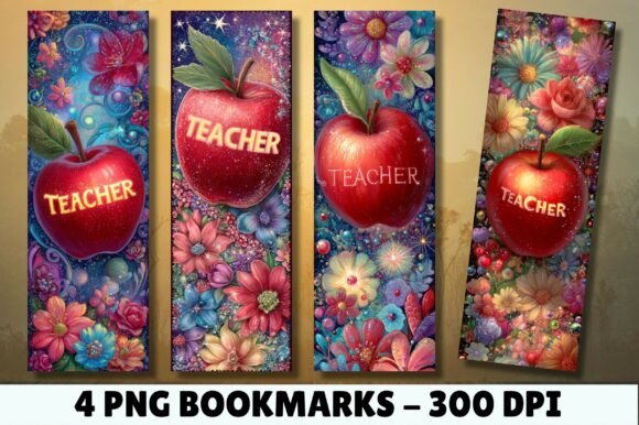 Download Galaxy Sparkle Apple Teacher Bookmark - Premium Resources